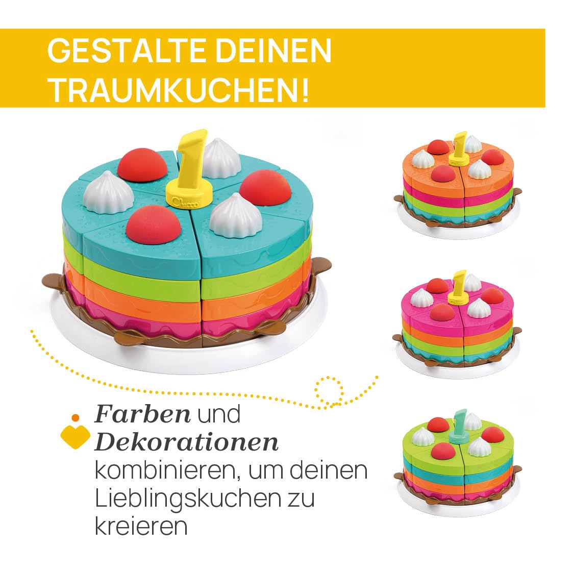 chicco-montessori-dekorierbarer-kuchen-42-teile-stapel-und-rollenspiel-12-36-mon image 4