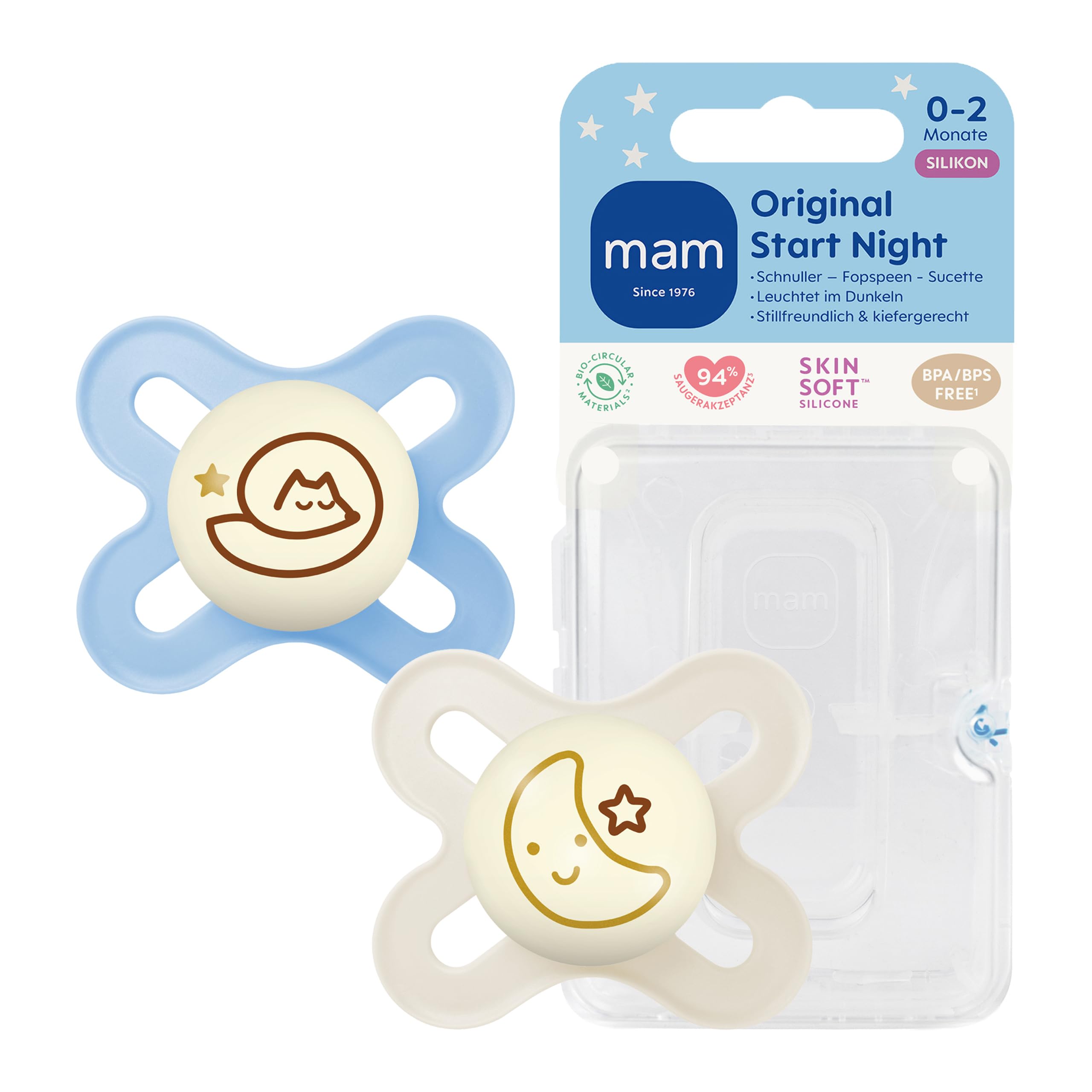 mam-original-start-night-schnuller-0-2-monate-leuchtend-skinsoft-silikon-blue-2- image 1