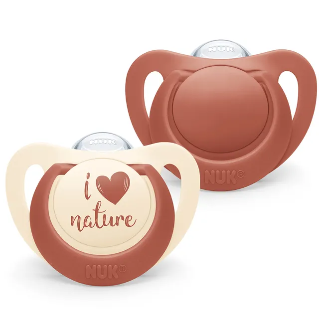 nuk-for-nature-babyschnuller-silikon-0-6-monate-terrakottarot-2-st-ck image 1