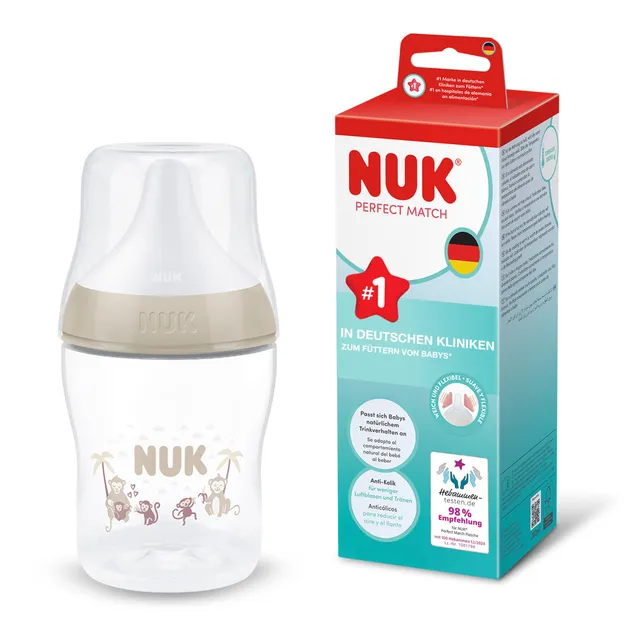 nuk-perfect-match-babyflasche-150-ml-anti-kolik-0-monate-affe image 1
