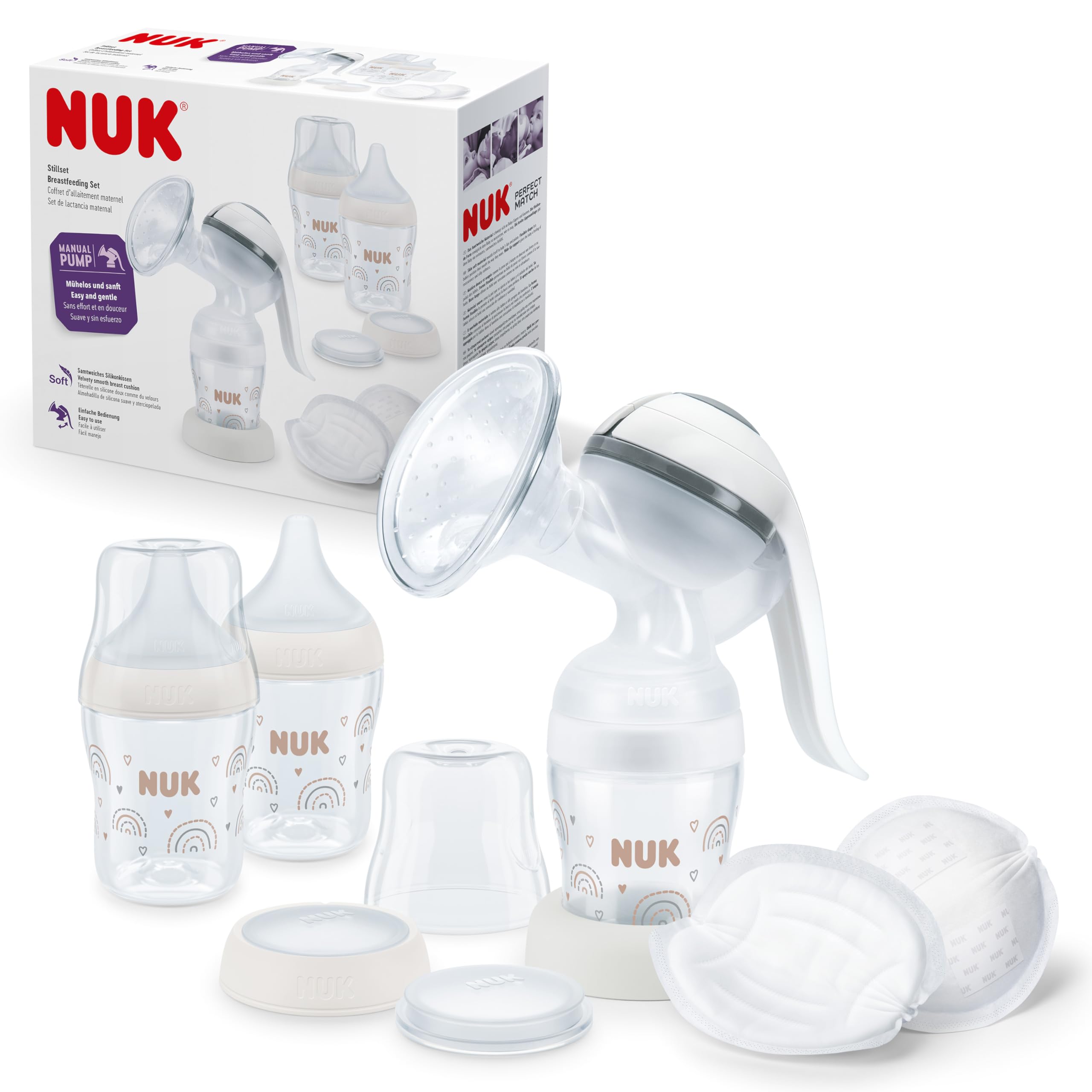 nuk-handmilchpumpe-mit-weichem-silikonkissen-ergonomischem-pumphebel-und-perfect image 8