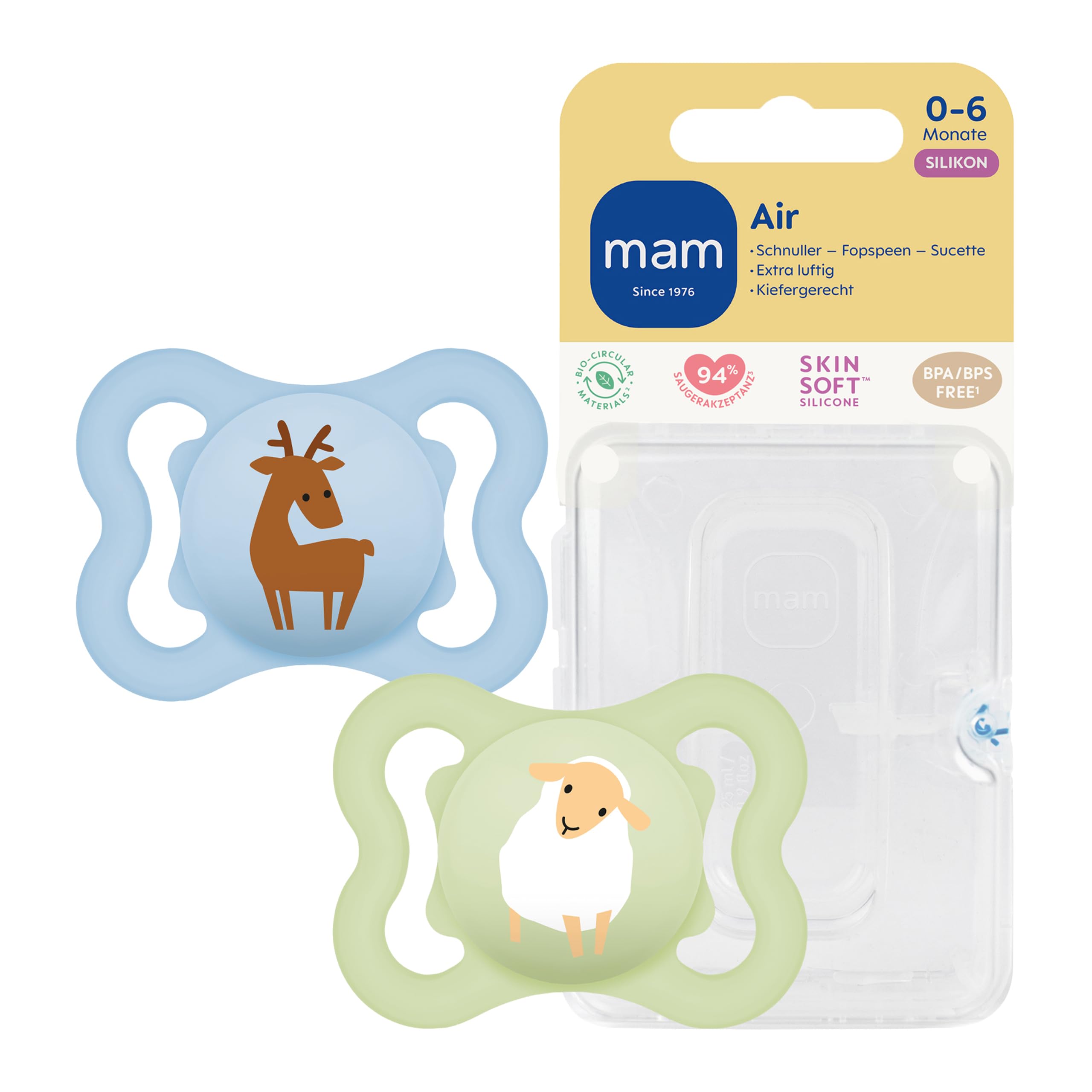 mam-air-schnuller-0-6-monate-rentier-schaf-2-st-ck-mit-gro-en-luftl-chern image 1