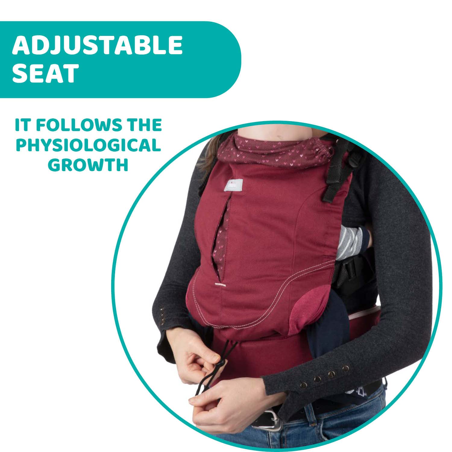 chicco-myamaki-fit-ergonomische-babytrage-baumwolle-burgundy-powder-bis-15-kg image 6