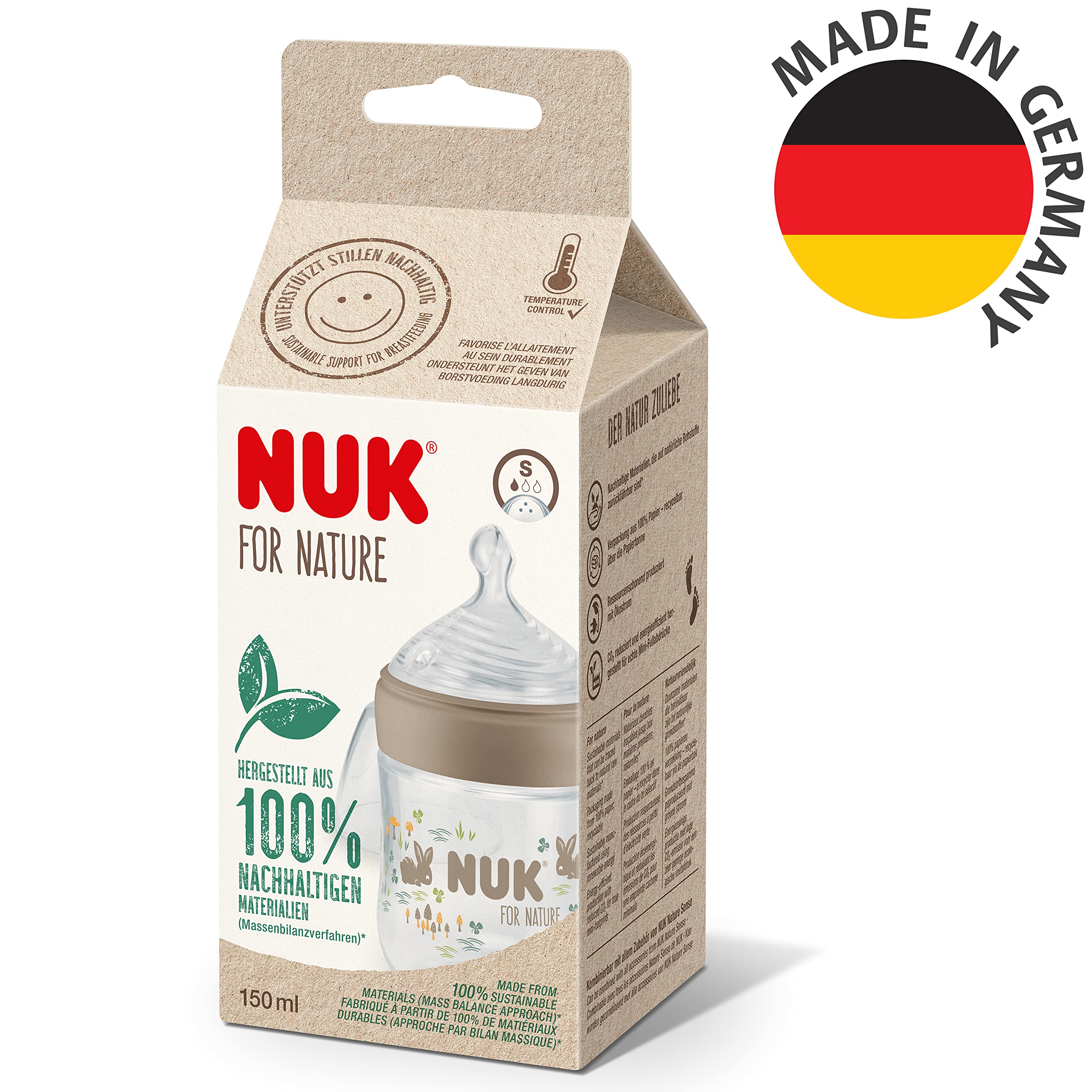 nuk-for-nature-babyflasche-150-ml-mit-anti-colic-trinksauger-aus-silikon-tempera image 7