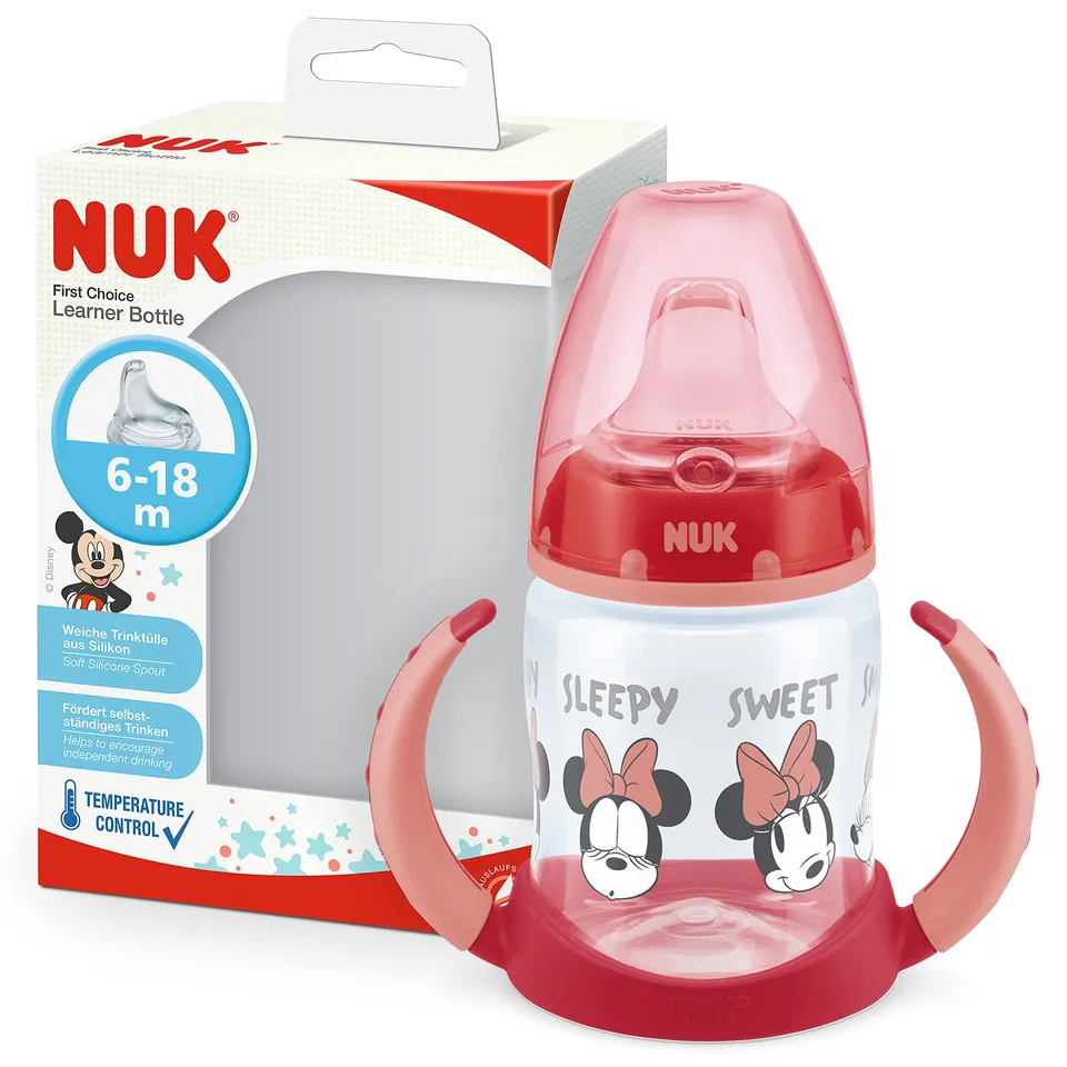 nuk-first-choice-trinklernflasche-150-ml-disney-minnie-maus-rot image 1