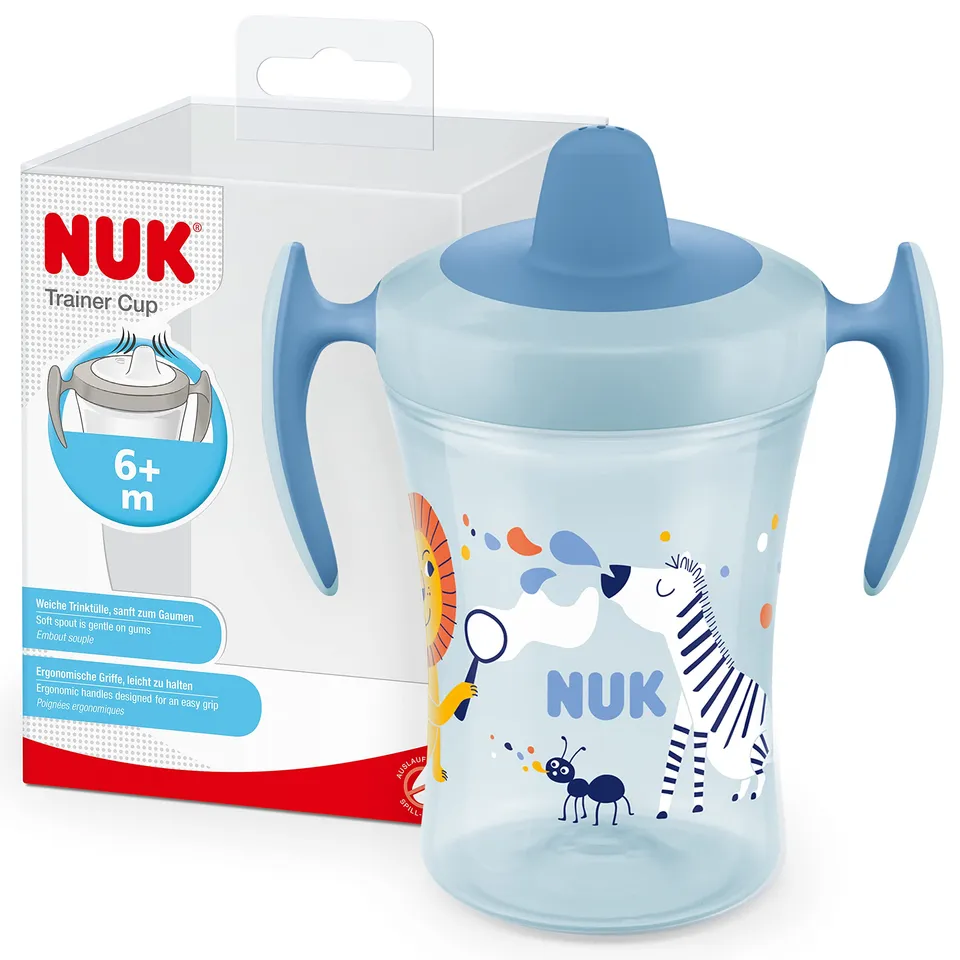 nuk-trainer-cup-trinklernbecher-auslaufsicher-weicher-trinkschnabel-ergonomische-2 image 1