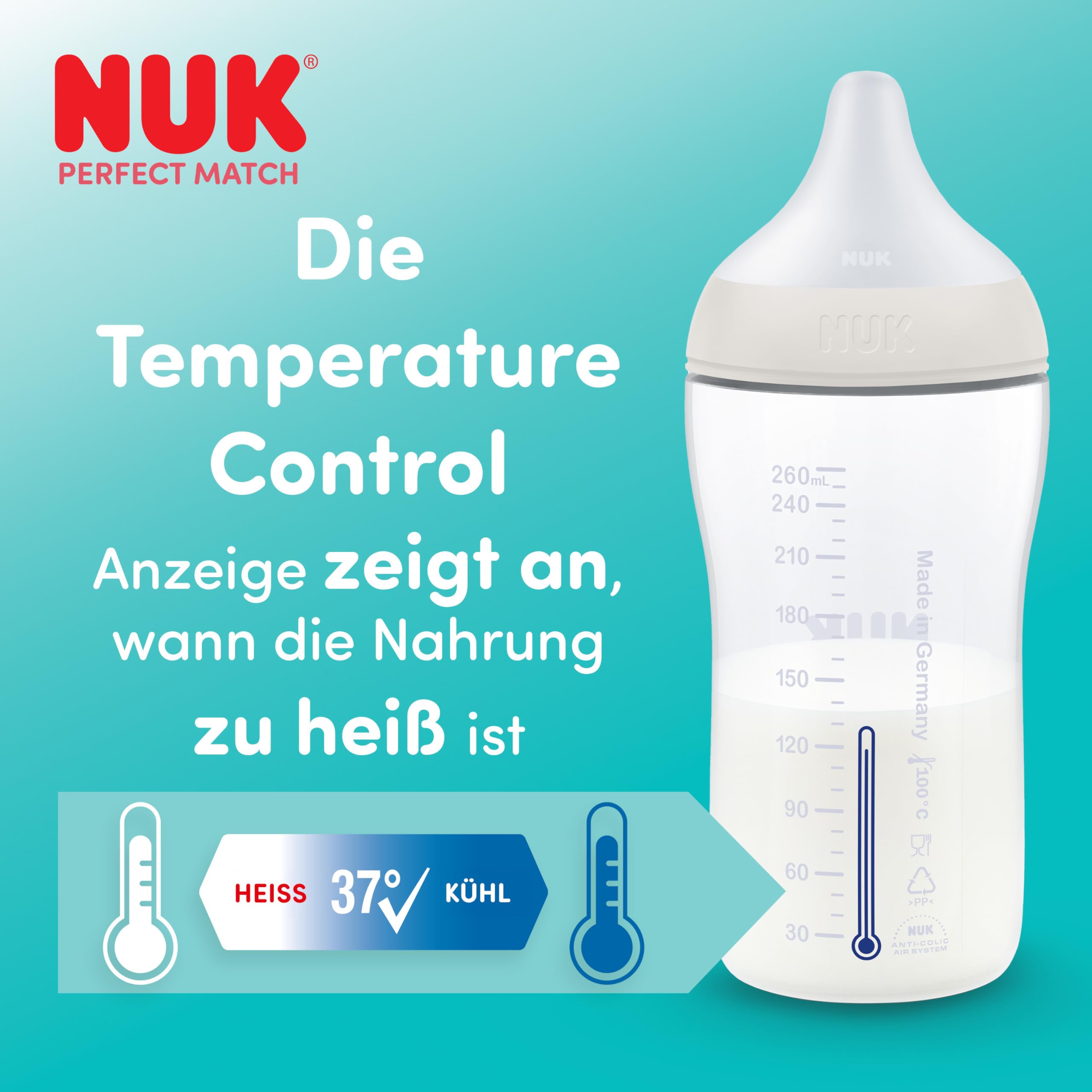 nuk-perfect-match-babyflasche-150-ml-anti-kolik-0-monate-affe image 8