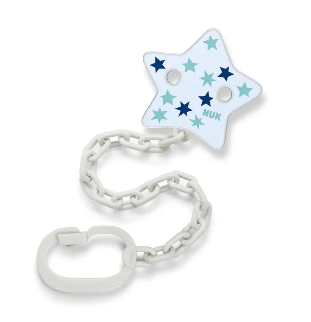 nuk-schnullerkette-mit-clip-f-r-ring-schnuller-bruchsicher-blaue-sterne image 1
