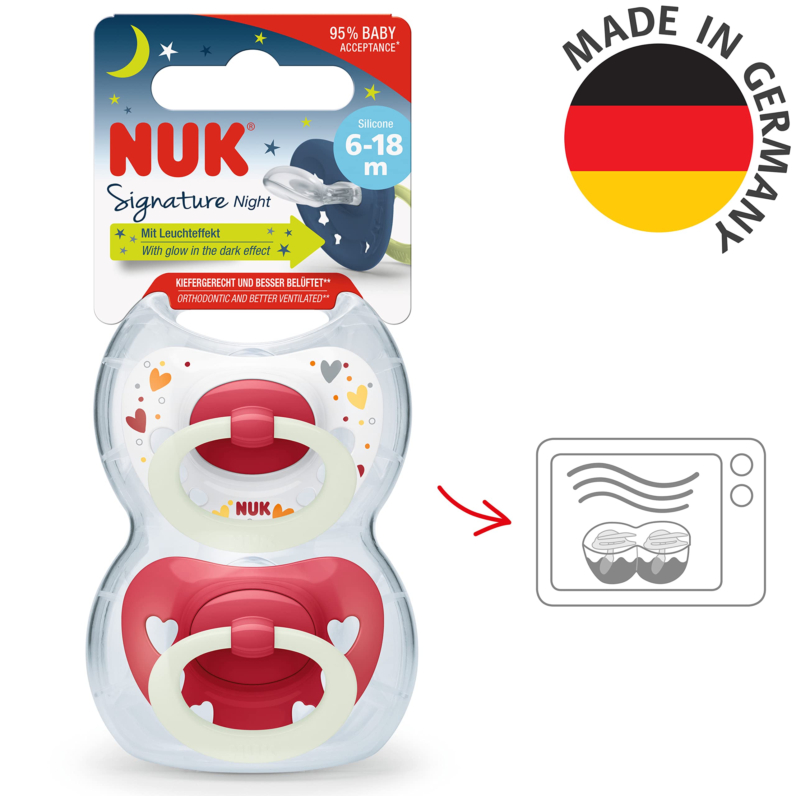 nuk-signature-night-babyschnuller-6-18-monate-rote-herzen-2-st-ck image 7