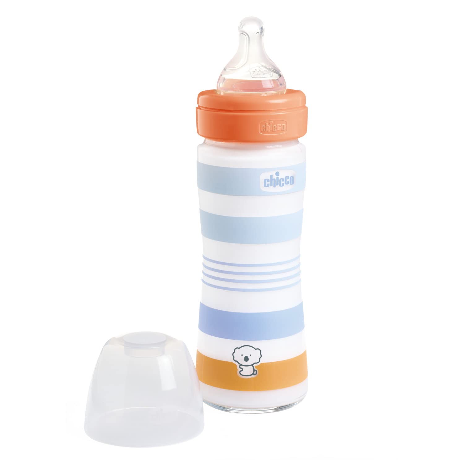chicco-well-being-babyflasche-aus-glas-240-ml-normaler-fluss-physiologischer-sil image 2