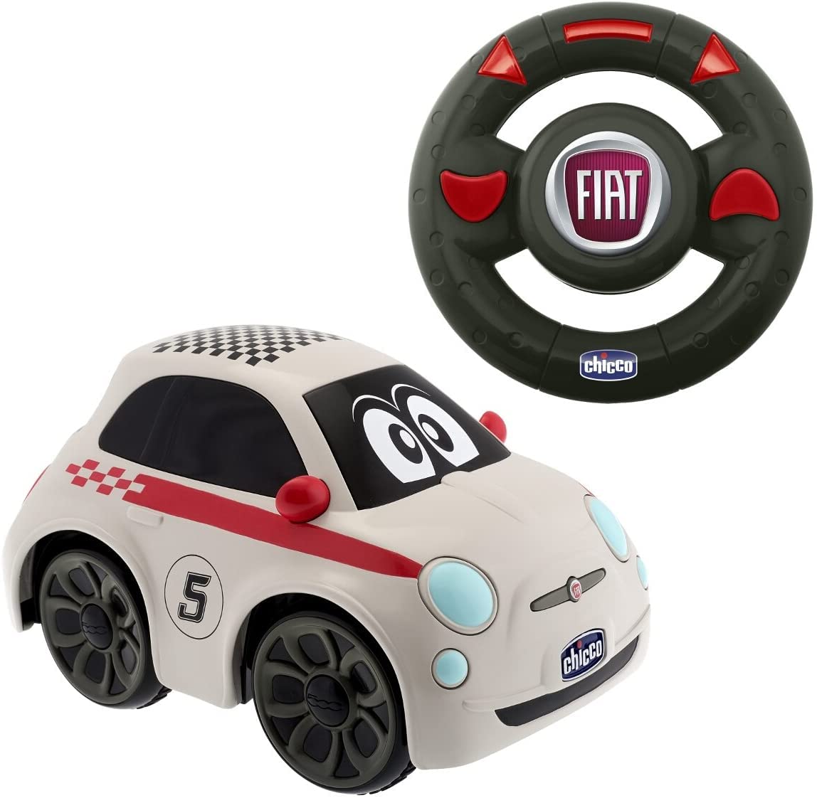 chicco-fiat-500-sport-ferngesteuertes-auto-rc-auto-mit-intuitivem-lenkrad-sounds image 1