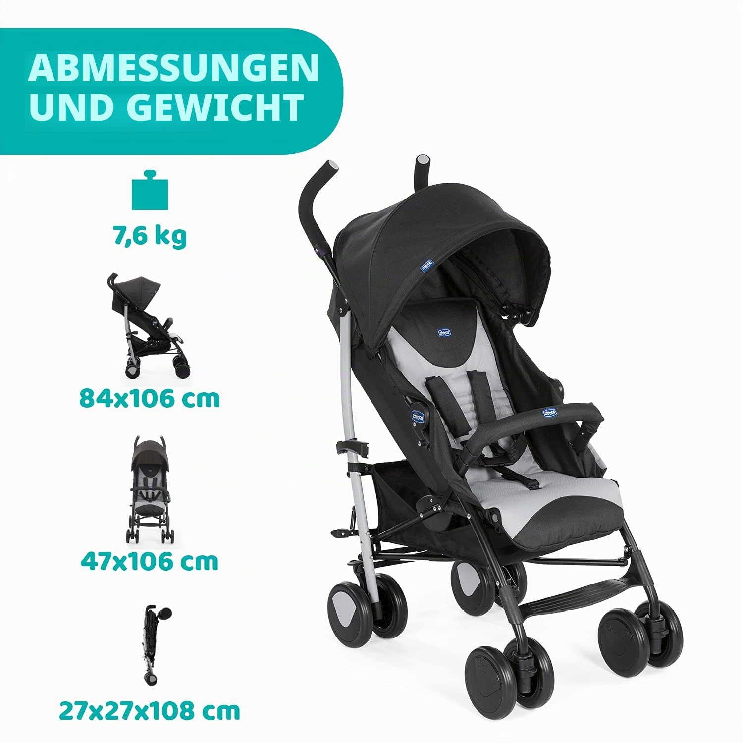 chicco-echo-leichter-zusammenklappbarer-kinderwagen-0-monate-bis-22-kg-kompakter image 5