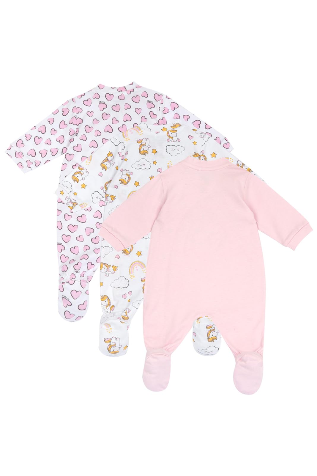 chicco-baby-strampler-3er-set-f-r-m-dchen-100-baumwolle-mit-f-en-0-3-monate image 2