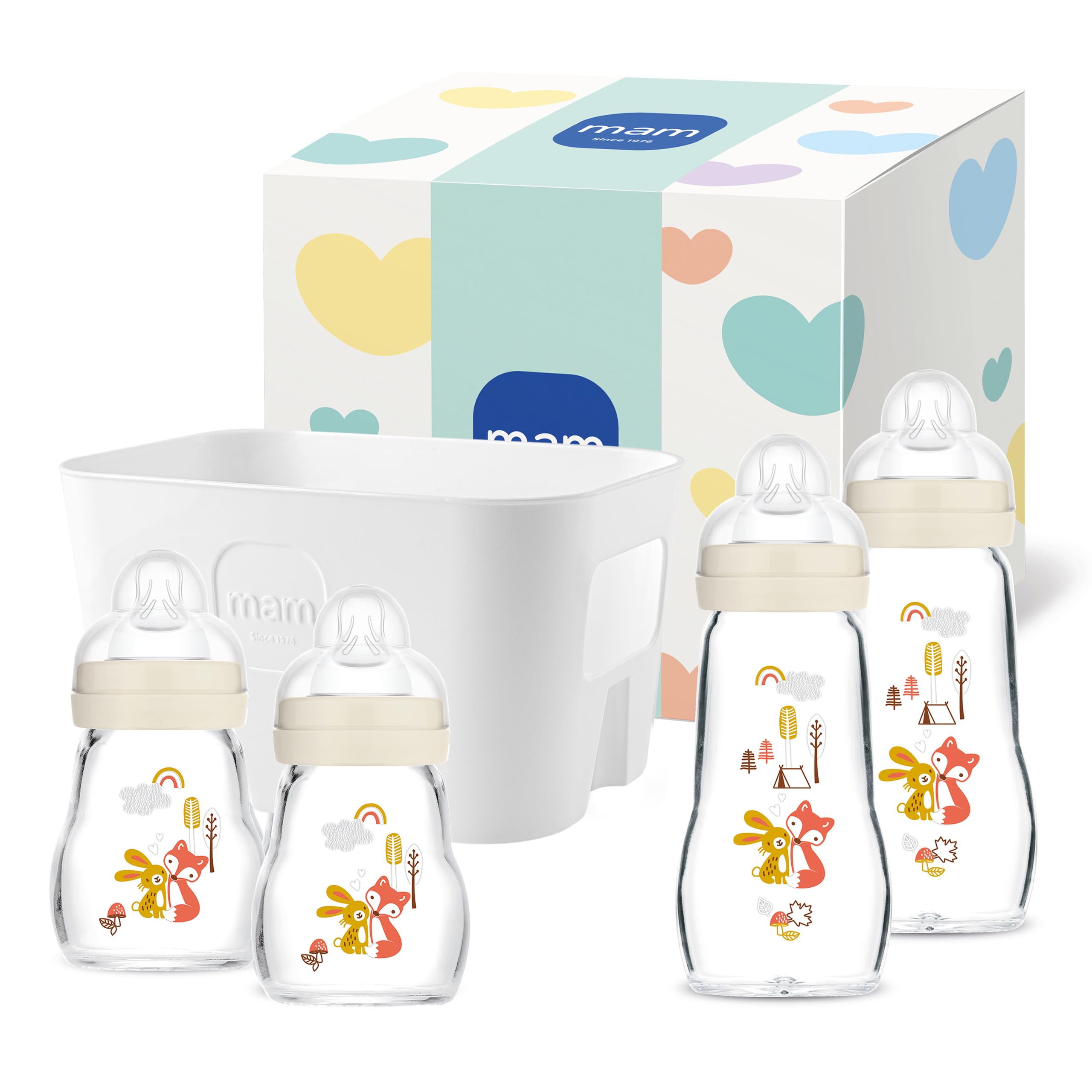 mam-feel-good-glasflaschen-set-5-teilig-4-glasflaschen-1-flaschenkorb-beige-0-mo image 1