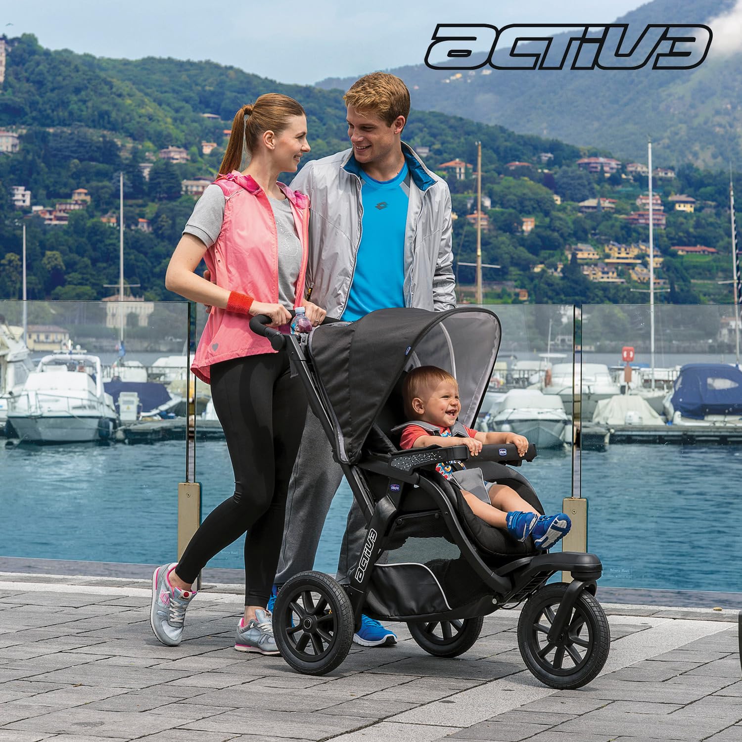 chicco-activ3-kinderwagen-3-rad-0-monate-dark-beige image 2