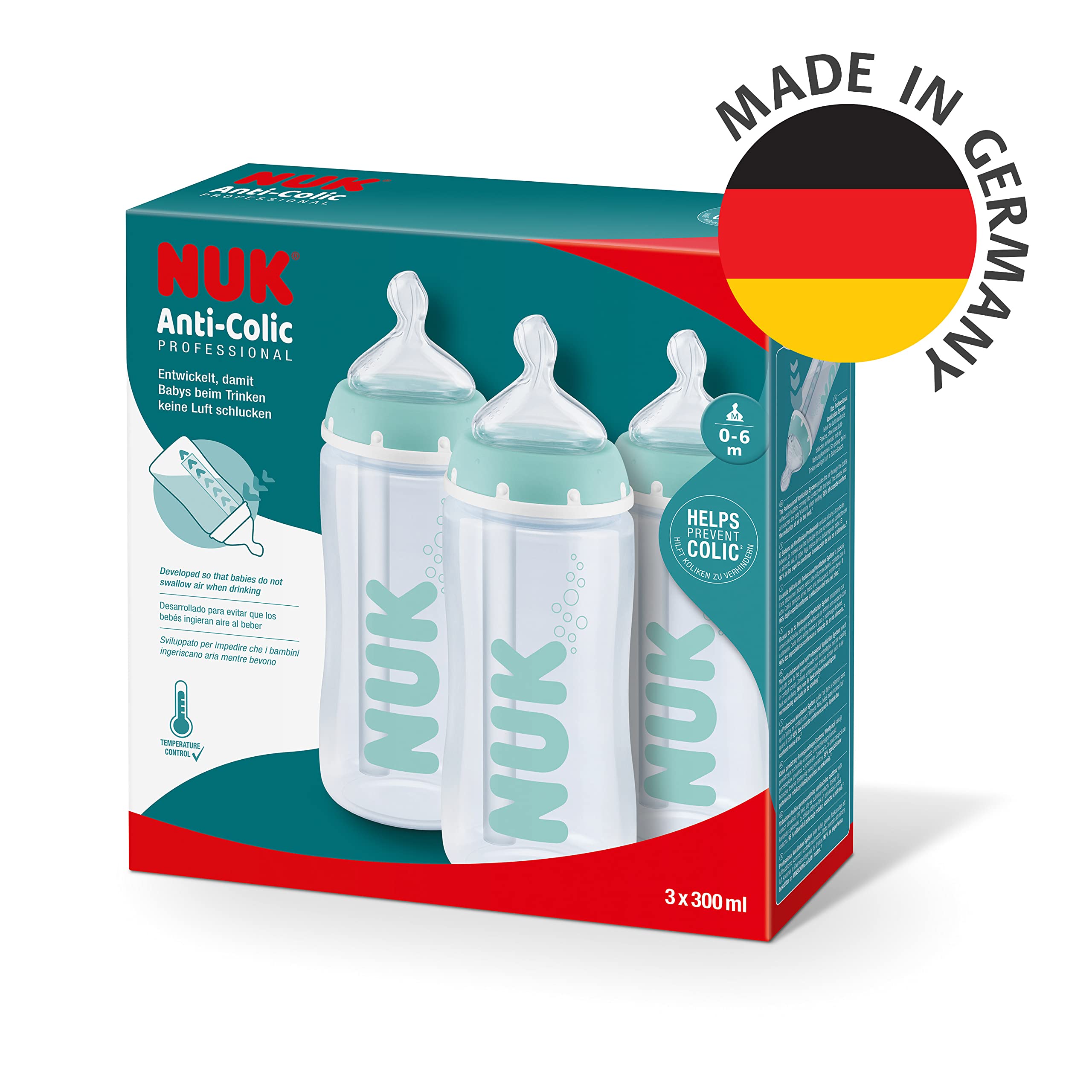nuk-first-choice-anti-colic-professional-babyflaschen-set-0-6-monate-300-ml-blau image 6