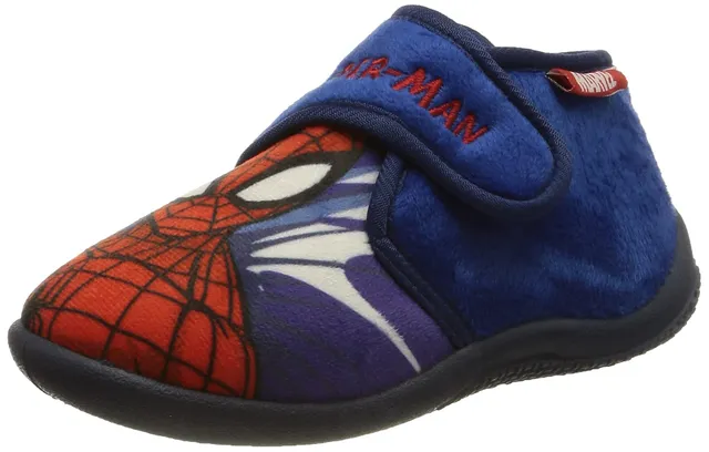 chicco-spider-man-kinder-hausschuhe-mit-klettverschluss-blau-atmungsaktiv image 1