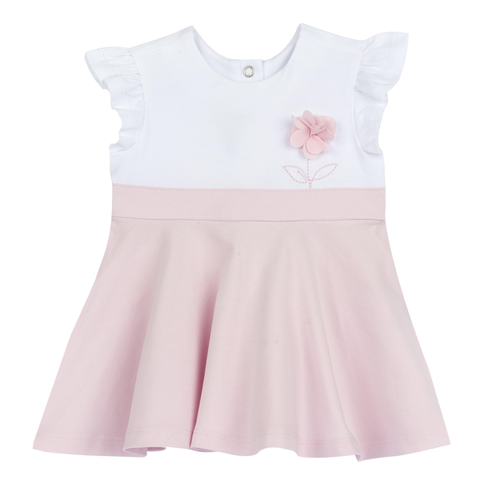 chicco-m-dchen-kleid-kurzarm-leichte-baumwolle-festkleid-designed-in-italy image 1