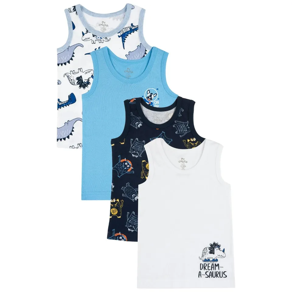 chicco-kinder-unterhemden-100-baumwolle-4er-set image 1