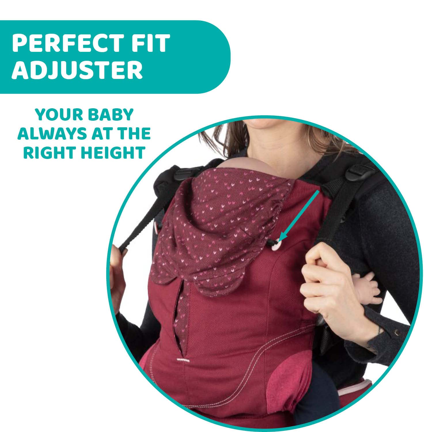 chicco-myamaki-fit-ergonomische-babytrage-baumwolle-burgundy-powder-bis-15-kg image 7
