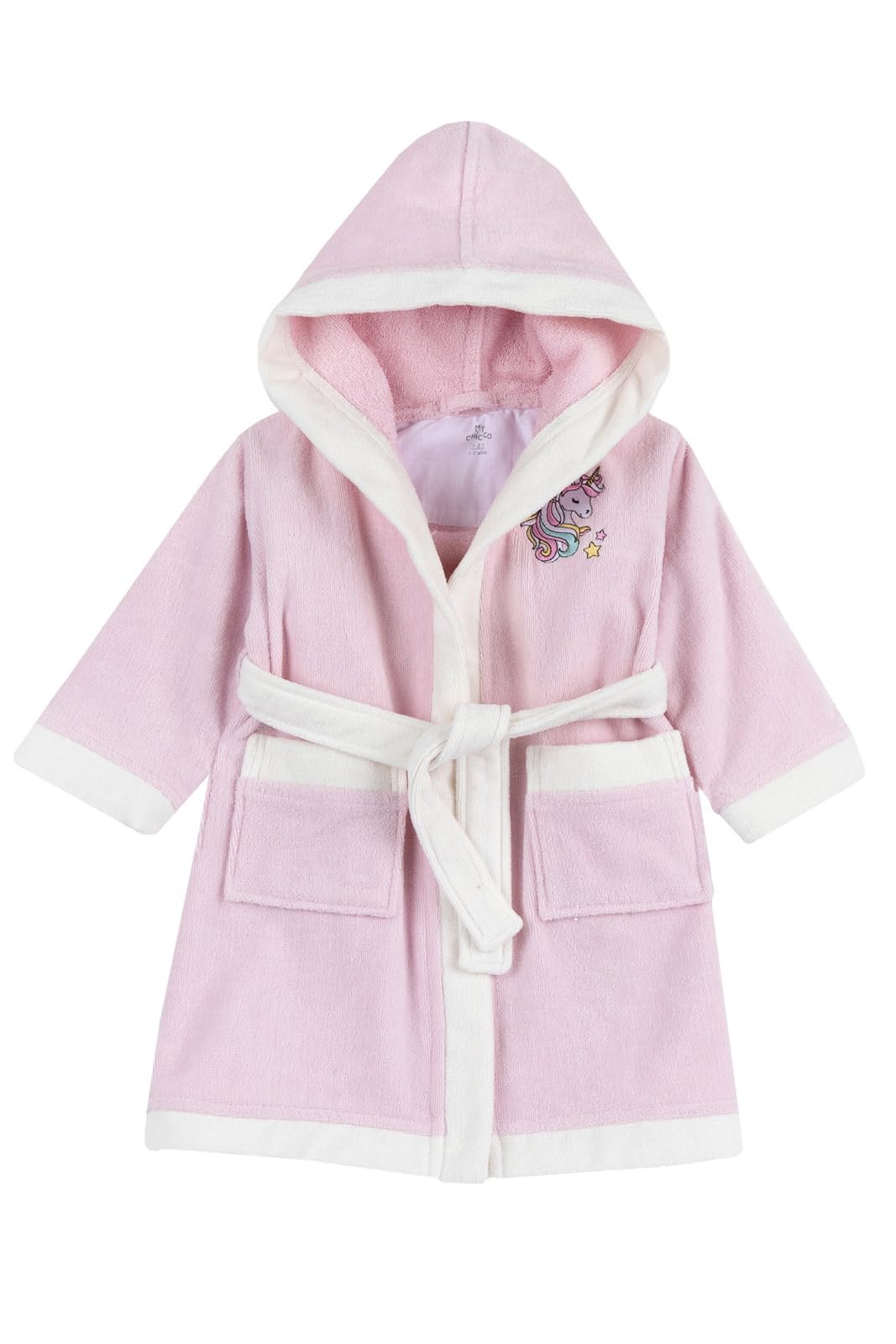 chicco-kinder-bademantel-100-baumwolle-frottee-mit-kapuze-und-g-rtel-designed-in image 1