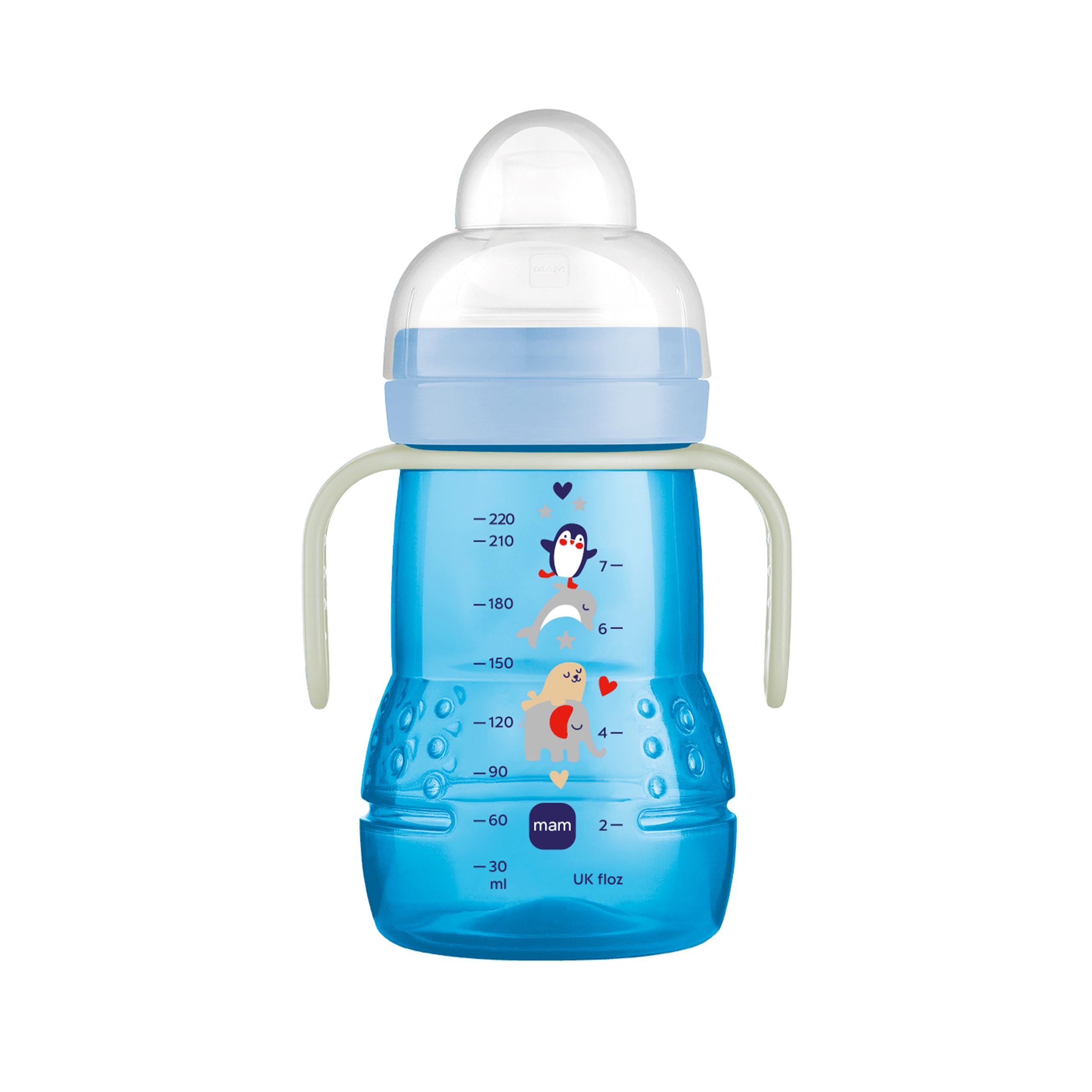 mam-trainer-night-trinklernbecher-220-ml-4m-elefant-mit-leuchtgriff image 1