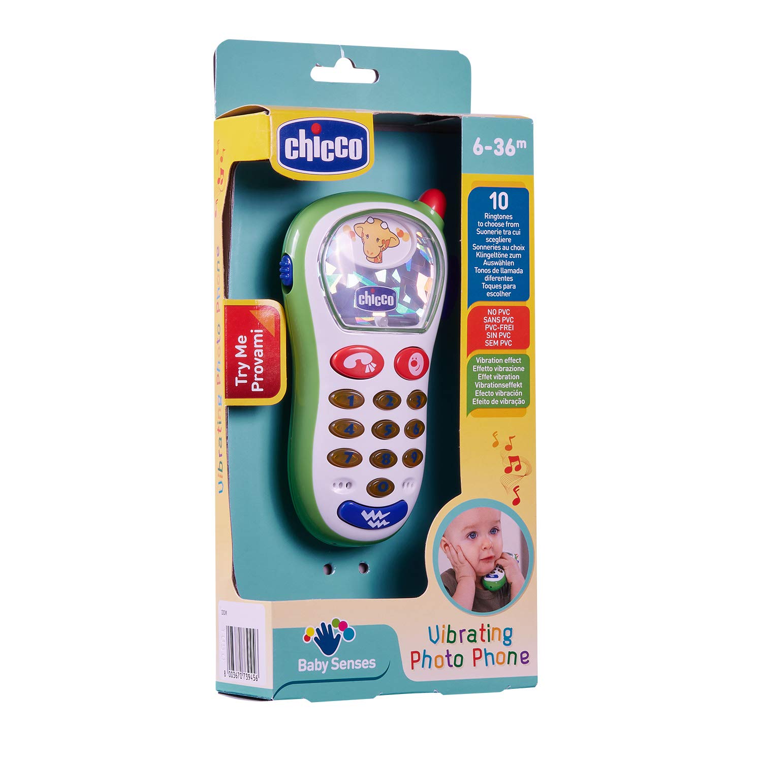 chicco-baby-foto-handy-spielzeughandy-mit-lichtern-und-ger-uschen-kinder-spielze image 2