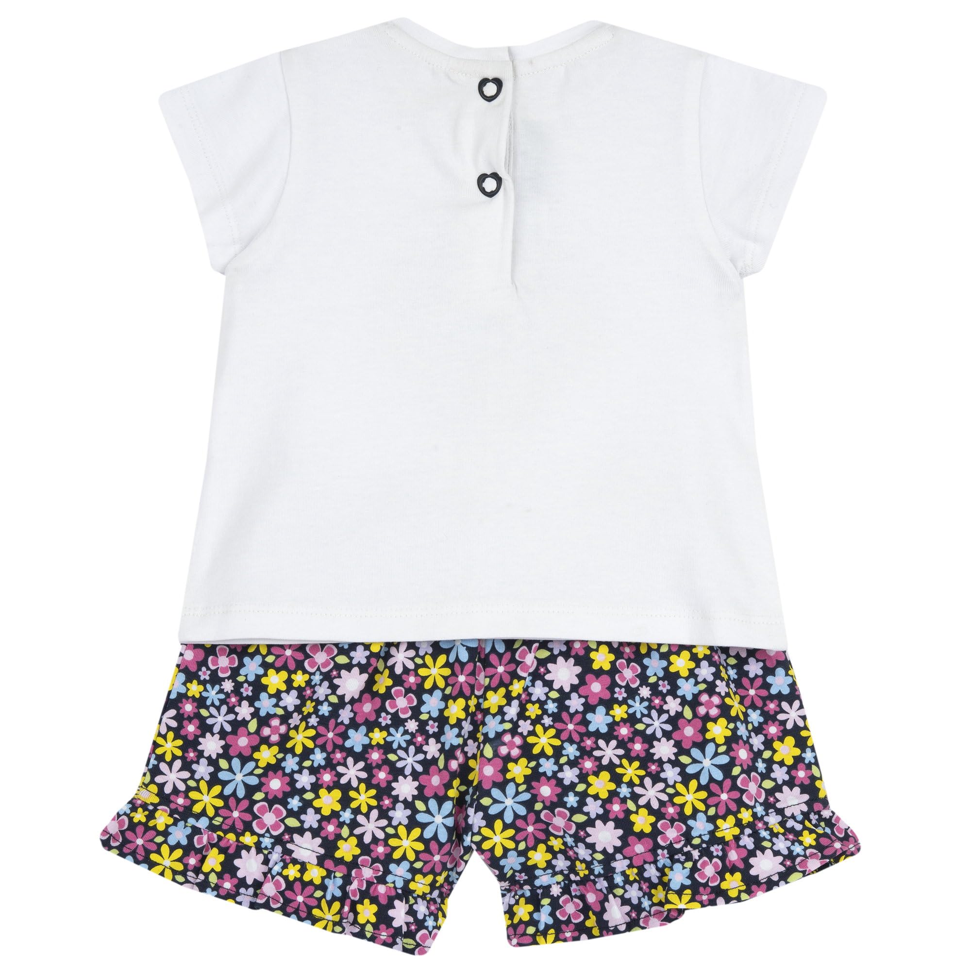 chicco-baby-m-dchen-set-mit-t-shirt-und-shorts-aus-weichem-stoff-mit-h-bschem-kr image 2