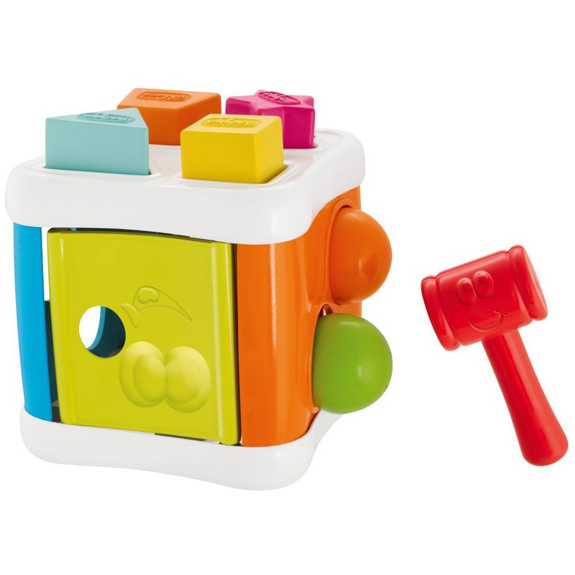 chicco-smart2play-2-in-1-sortier-schlagw-rfel-mehrfarbig-formensortierer-und-ham image 1