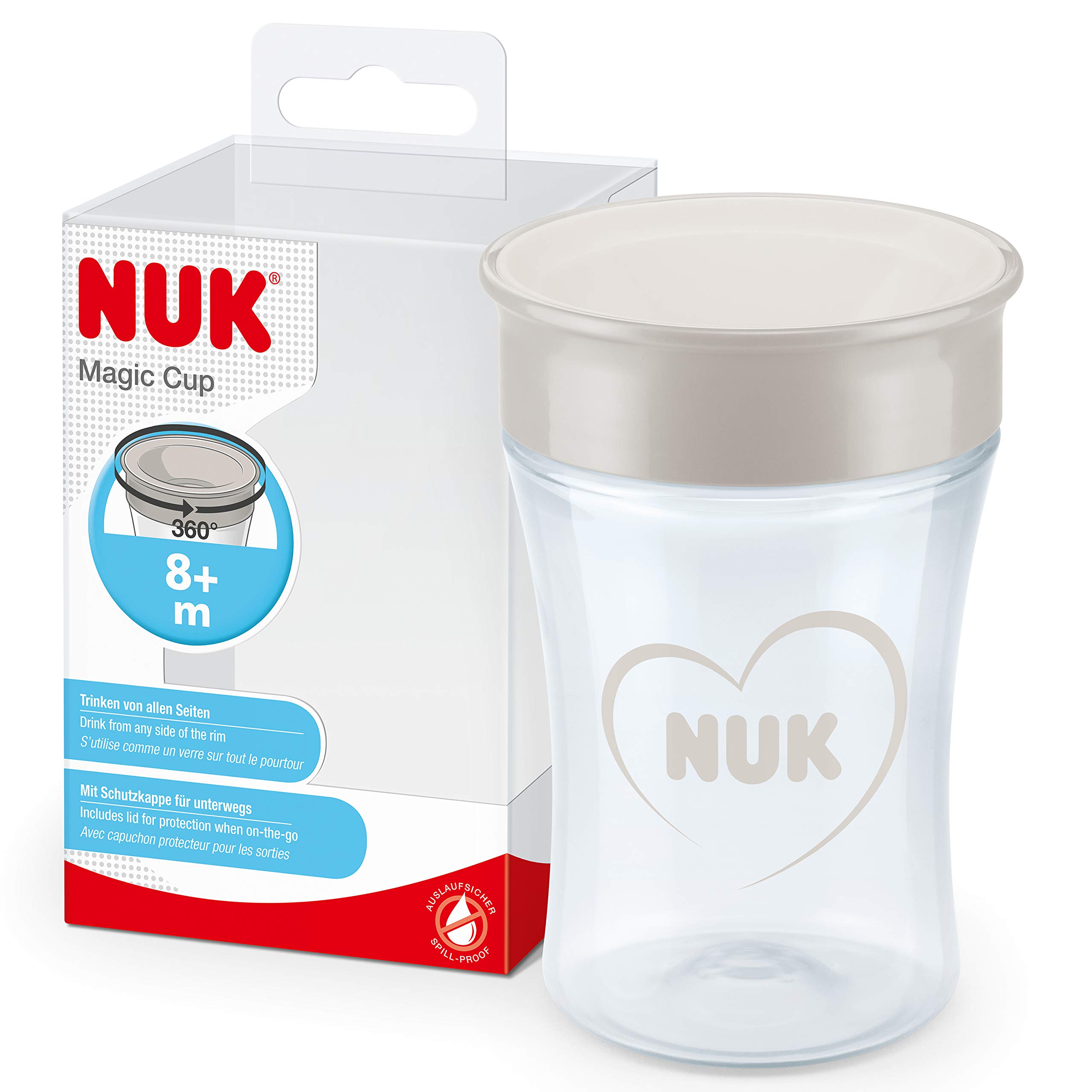 nuk-magic-cup-trinklernbecher-360-trinkrand-ab-8-monaten-230-ml-grau-wei image 1