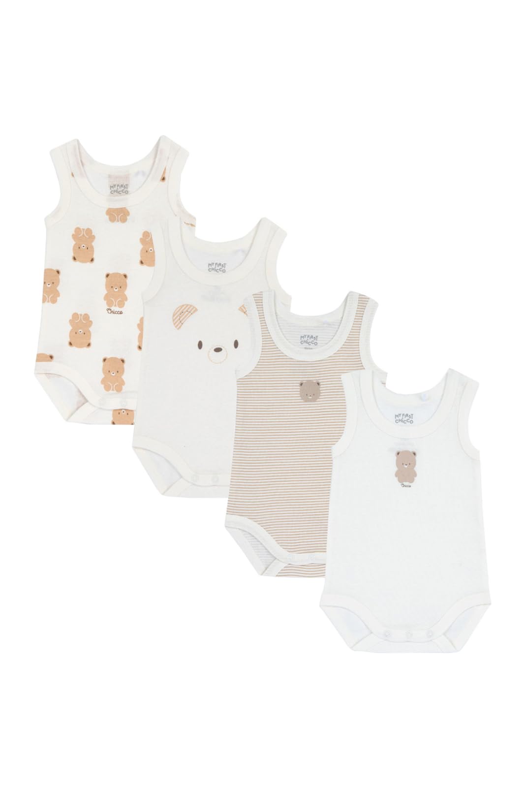 chicco-baby-bodys-rmellos-4er-set-100-baumwolle-0-3-monate image 1