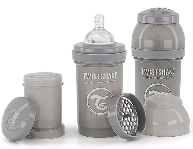 twistshake-anti-kolik-babyflasche-2er-set-180-ml-mit-milchpulverbeh-lter-und-mix image 1