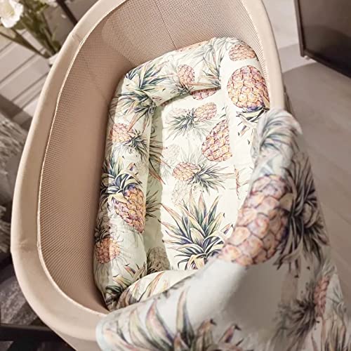 twistshake-bezug-f-r-babynest-aus-100-baumwolle-ananas-muster-mintfarben-passend image 7