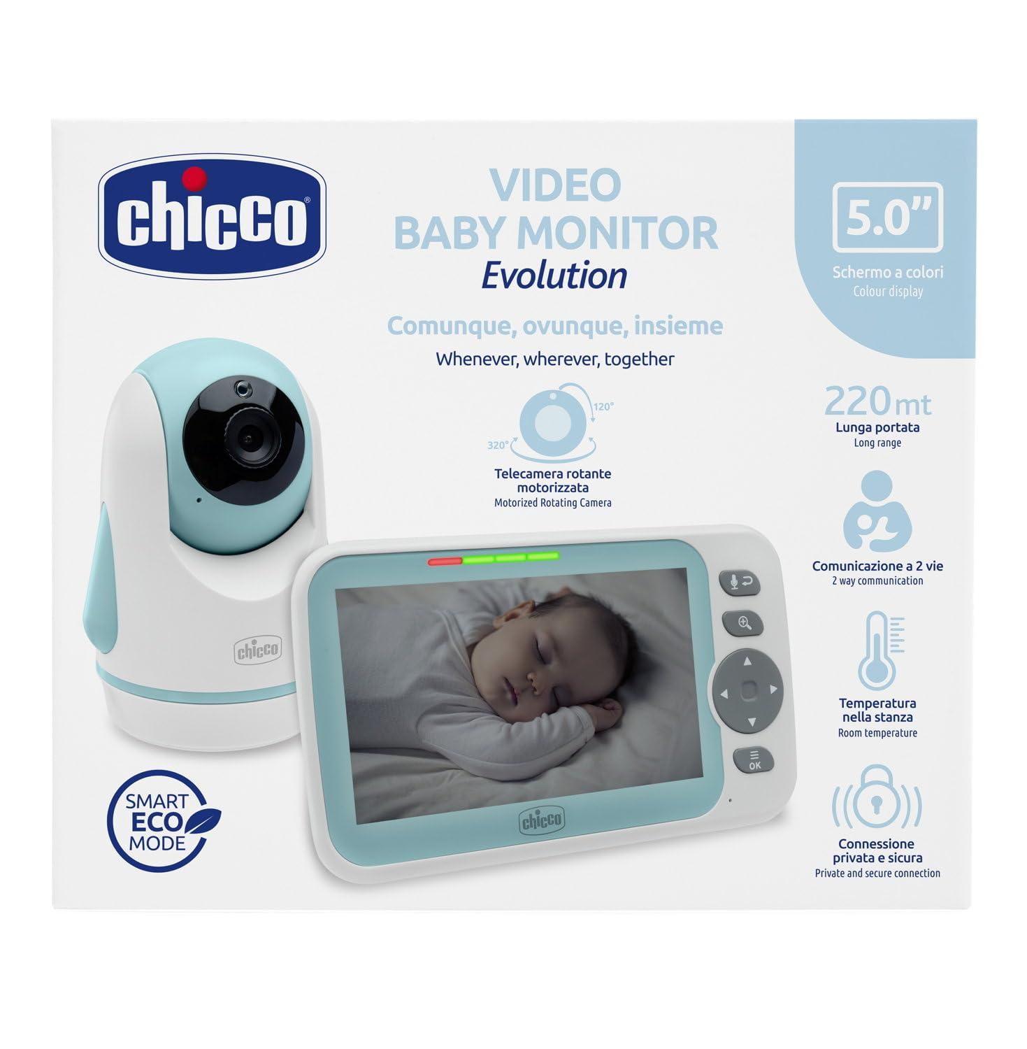 chicco-video-babyphone-evolution-motorisierte-drehbare-kamera-5-zoll-farbdisplay image 8