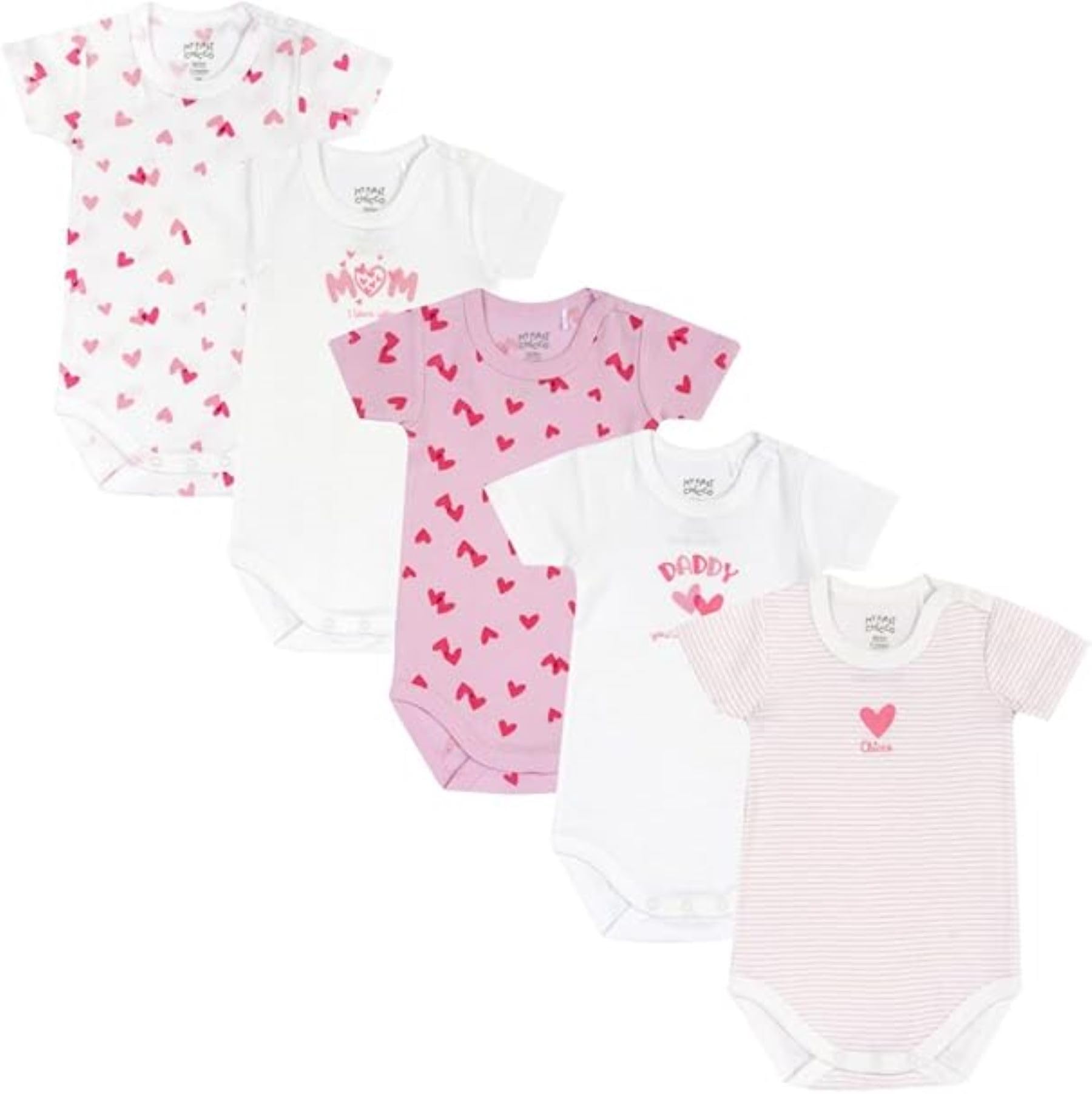 chicco-body-f-r-neugeborene-5er-set-kurzarm-bodys-aus-100-baumwolle-0-24-monate- image 1
