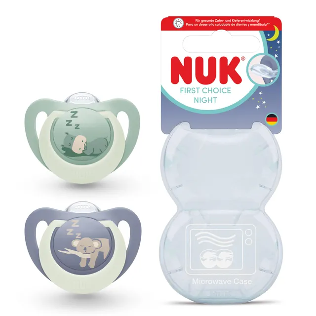 nuk-first-choice-night-baby-schnuller-0-6-monate-orthodontisch-im-dunkeln-leucht image 1