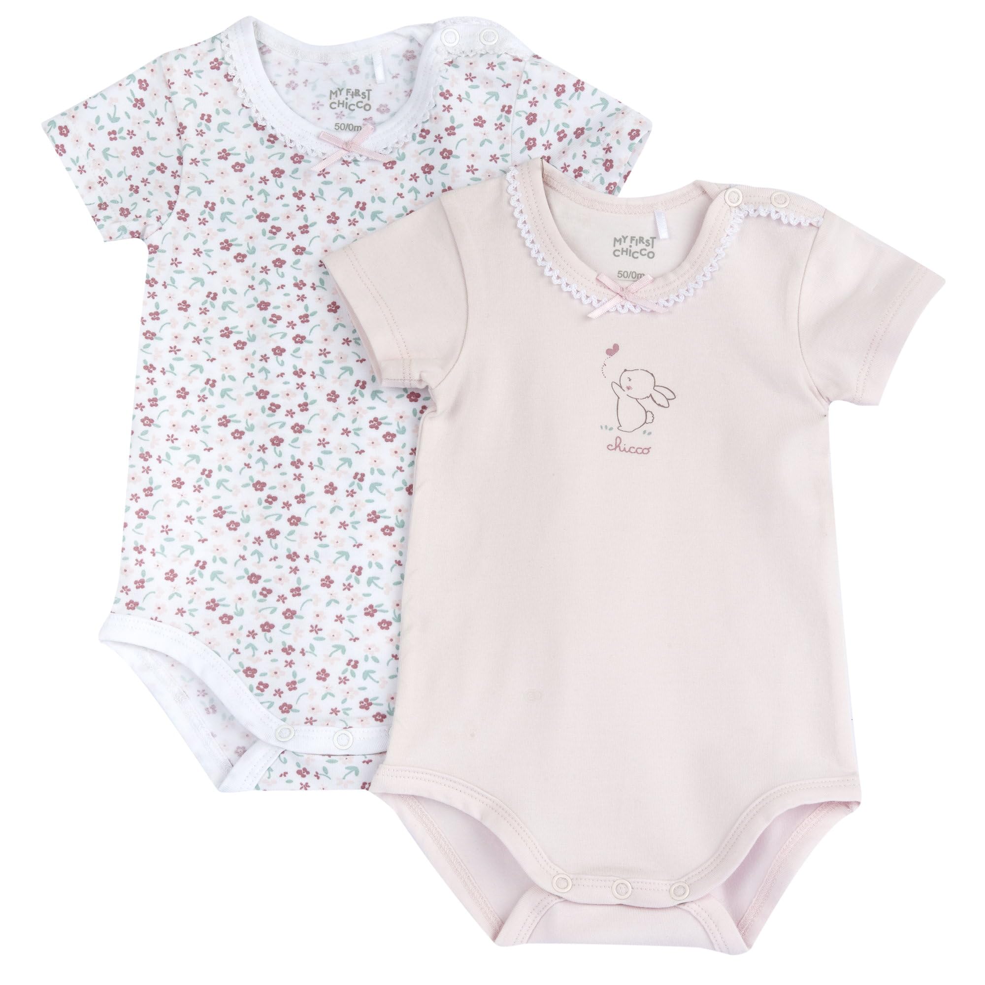 chicco-baby-body-set-2-teilig-kurzarm-weicher-stoff-designed-in-italy image 1