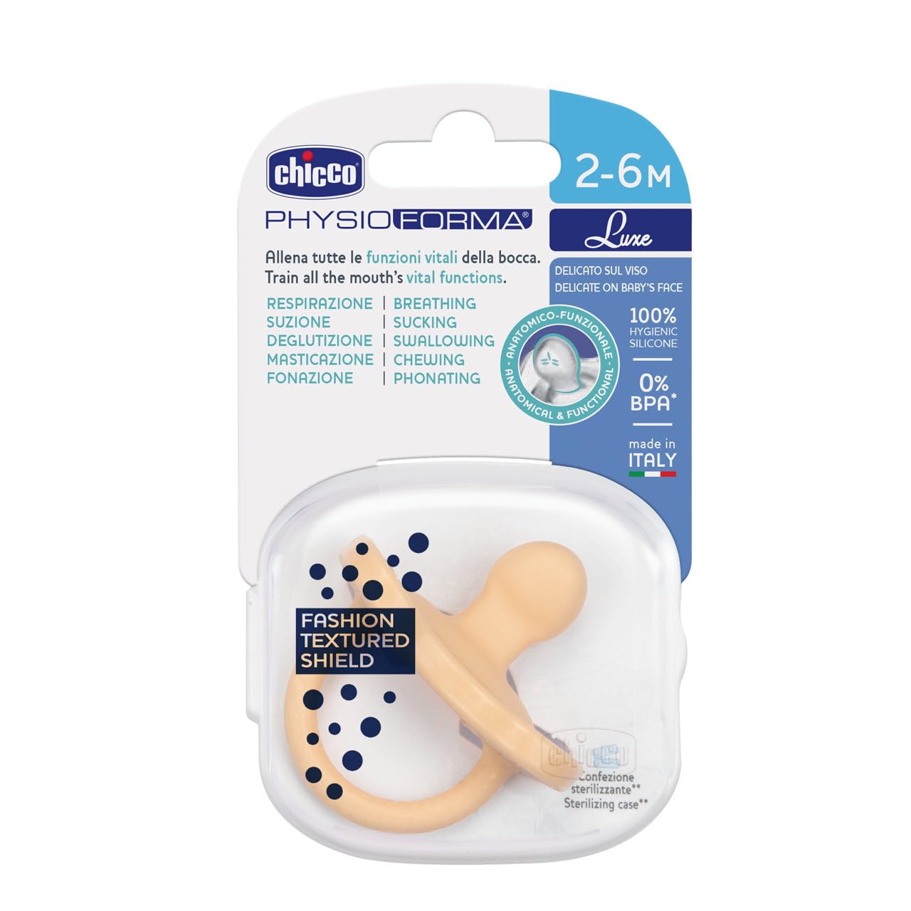 chicco-physioforma-luxe-silikon-schnuller-2-6m-orange image 2