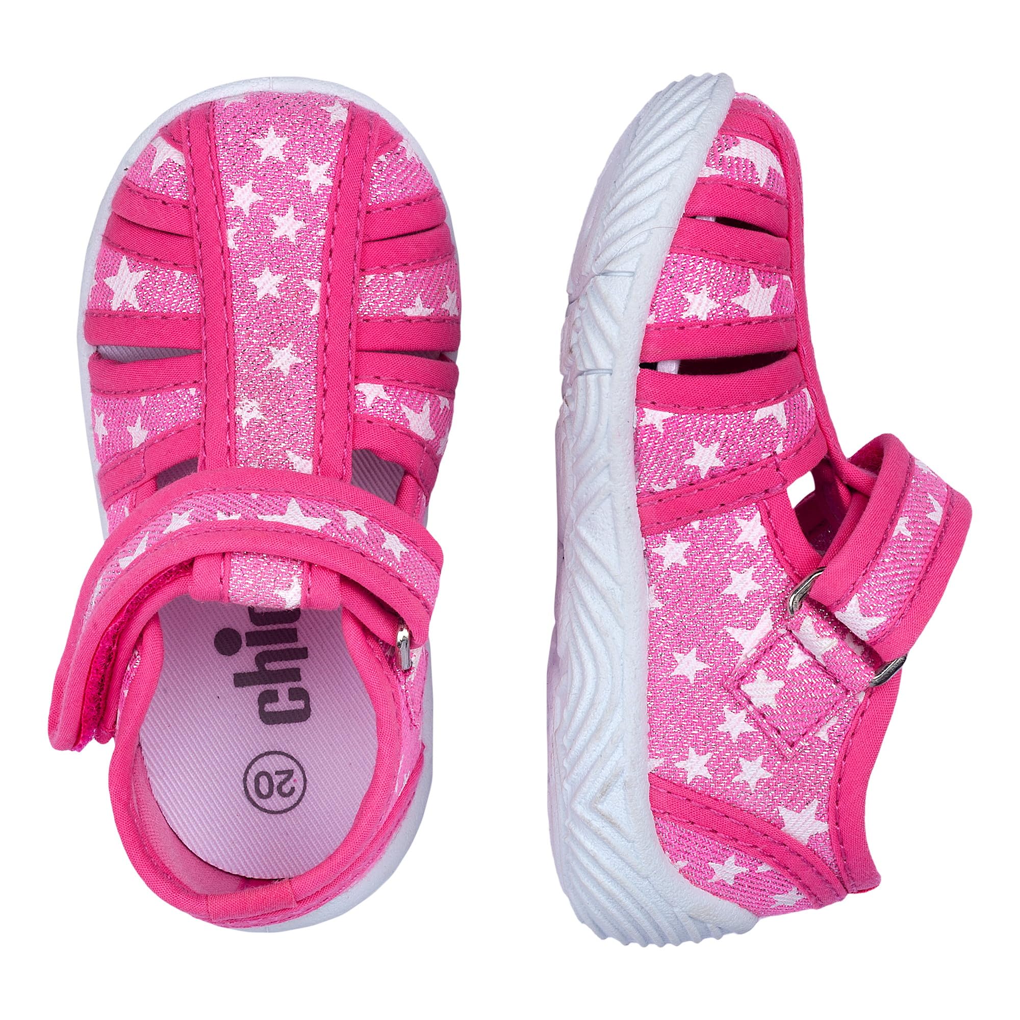 chicco-hausschuhe-m-dchen-mit-klettverschluss-fuchsia-glitzer-regenbogen image 2