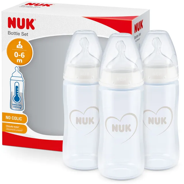 nuk-first-choice-babyflaschen-set-0-6-monate-150-ml-mit-temperature-control-sili image 1