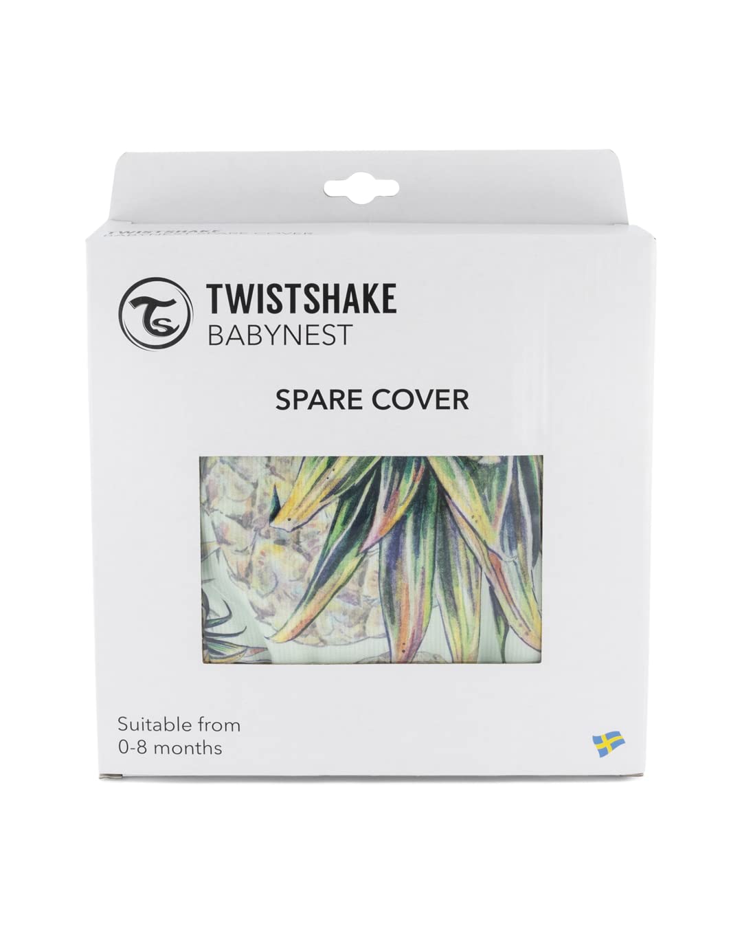 twistshake-bezug-f-r-babynest-aus-100-baumwolle-ananas-muster-mintfarben-passend image 1
