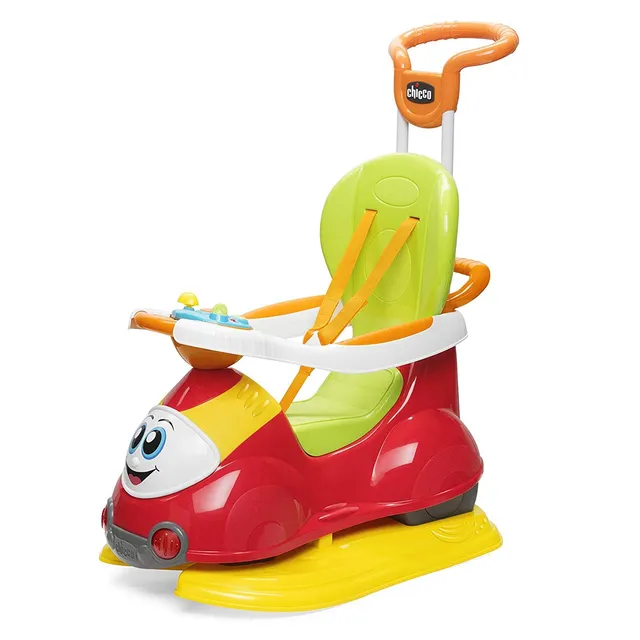 chicco-quattro-4-in-1-aufsitzauto-rutscher-schaukel-lauflernhilfe-mit-elektronik image 1