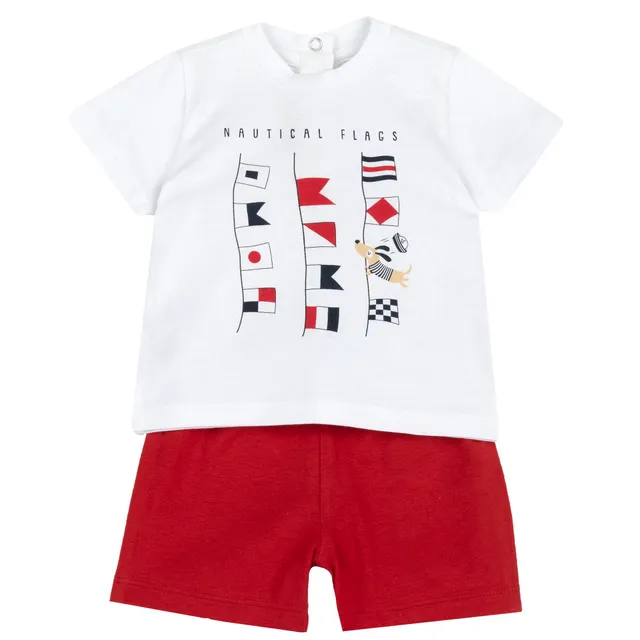 chicco-baby-set-mit-t-shirt-und-shorts-aus-weichem-stoff-designed-in-italy image 1