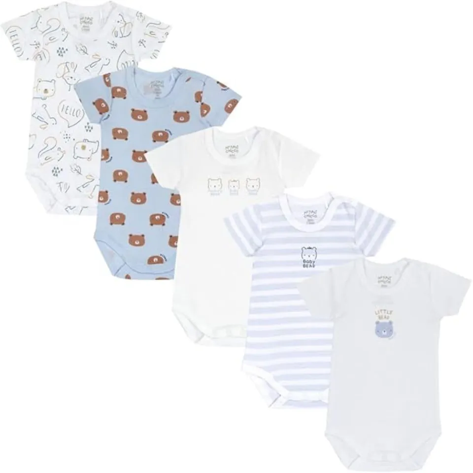 chicco-kurzarm-bodys-0-24-monate-aus-100-baumwolle-5er-set-f-r-jungen-m-dchen image 1