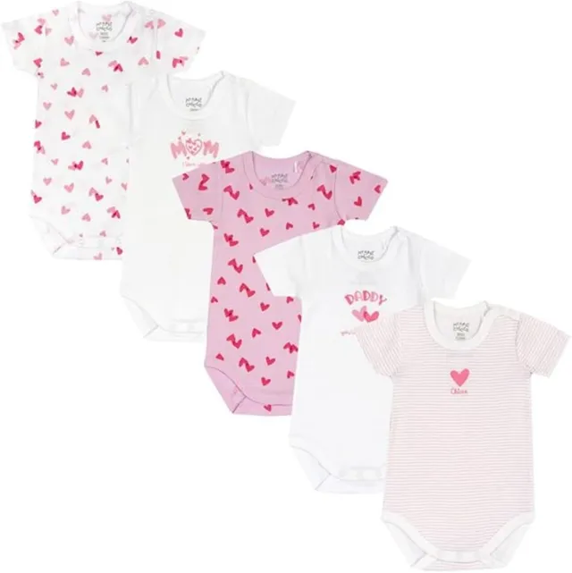 chicco-body-f-r-neugeborene-5er-set-kurzarm-bodys-aus-100-baumwolle-0-24-monate- image 1