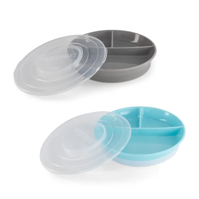 twistshake-2er-pack-geteilter-babyteller-mit-luftdichtem-deckel-bpa-frei-mikrowe image 1