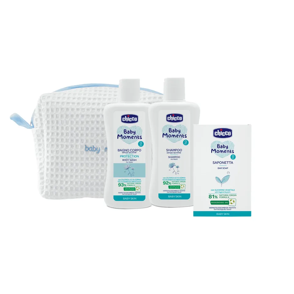 chicco-baby-moments-baby-hygiene-set-beauty-bag-mit-rei-verschluss-shampoo-200-m image 1