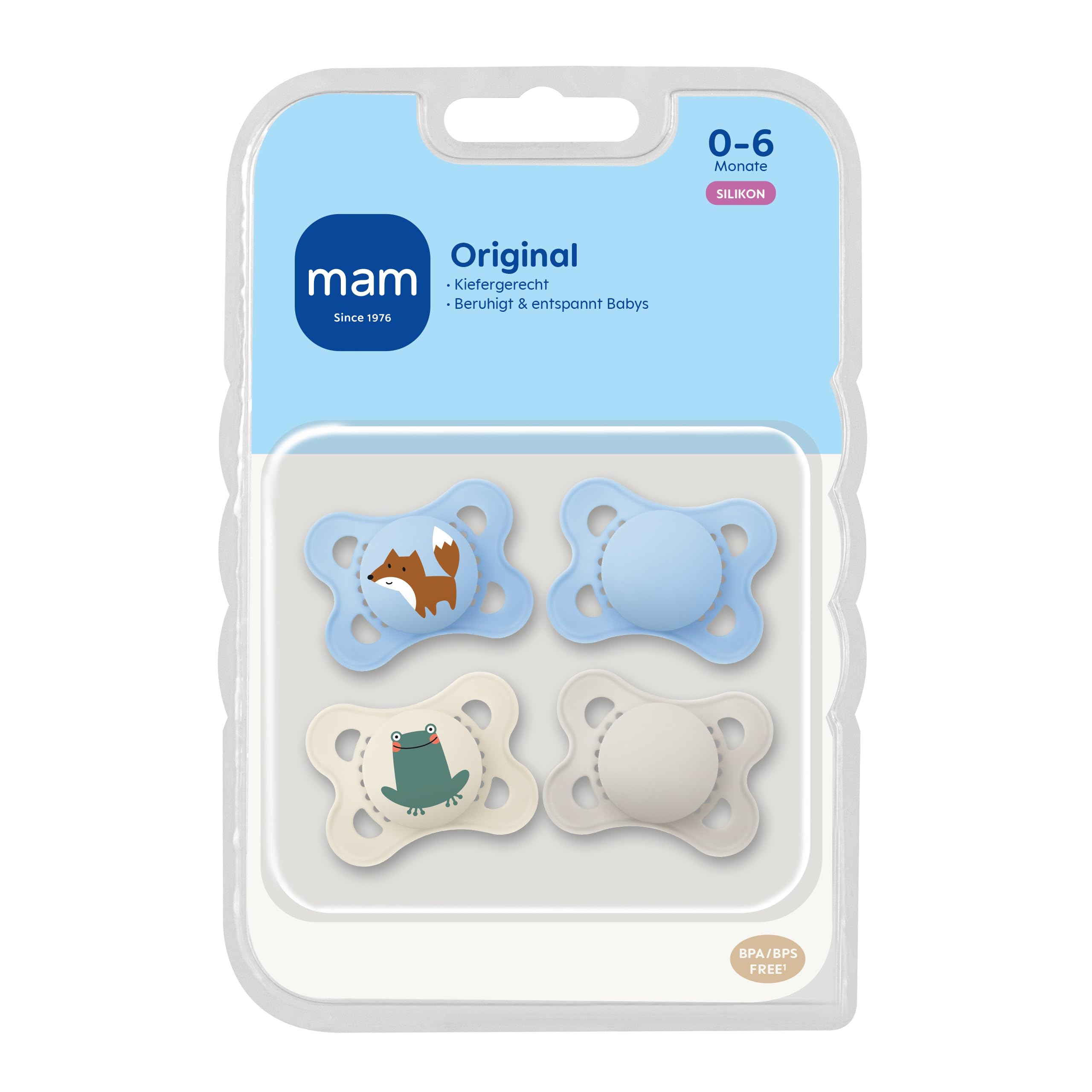 mam-original-schnuller-0-6-monate-4er-set-fuchs-frosch-symmetrischer-silikon-sch image 2