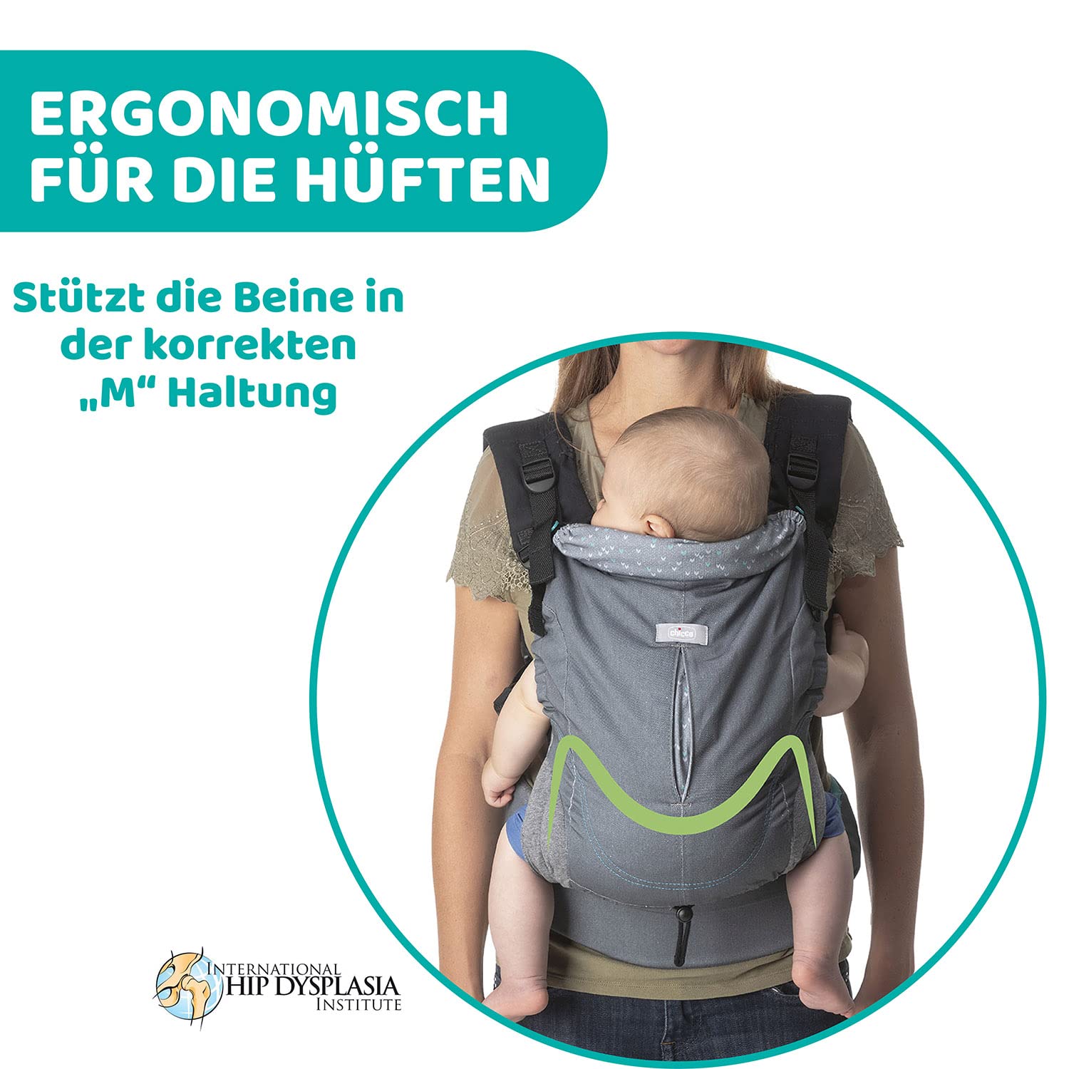 chicco-myamaki-fit-ergonomische-babytrage-baumwolle-cool-grey-bis-15-kg image 2