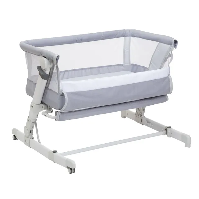 chicco-next2me-pop-up-beistellbett-grau-mit-matratze image 1